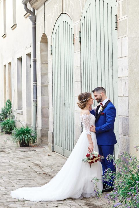 Portrait des mariés au château de Saint-Jean de Beauregard